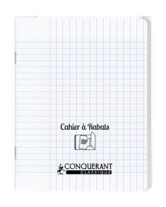 Cahier à rabat incolore 17x22 48p séyès