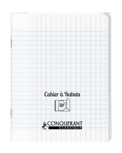 Cahier à rabat incolore 17x22 96p séyès