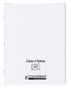 Cahier à rabat incolore 24x32 96p 5x5