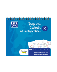 bloc 80 gabarits de multiplication 15x12,5cm