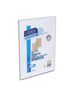 10 pochettes kraft 229x324mm