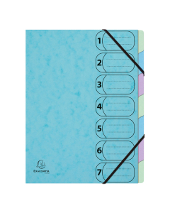 aquarel trieur harmonika 7 positions coloris pastels assortis