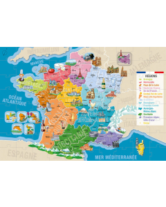 Puzzle départements et régions de la france