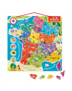 Puzzle carte de france magnétique