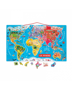 Puzzle carte du monde magnétique