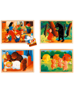 Les contes 2 lot de 4 puzzles