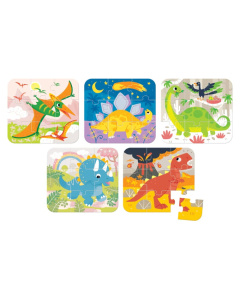 5 puzzles les dinosaures