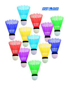12 volants de badminton coloris assortis