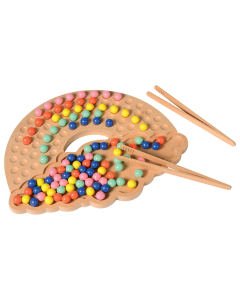 jeu de motricite billes arc en ciel