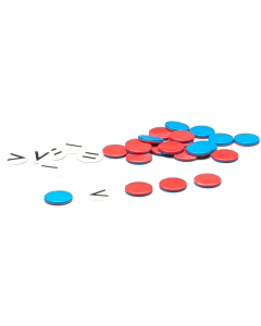 400 jetons de comptage bicolore rouge/bleu