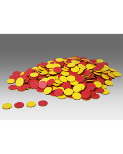 400 jetons de comptage bicolore rouge/jaune