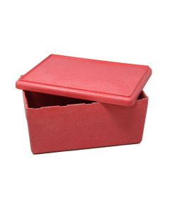 boite 25 x 18 x 11,5 cm avec couvercle coloris rouge