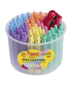 Jovi pot 60 maxi-crayons à la cire coloris pastels assortis