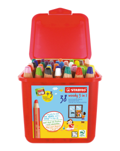 Woody 38 crayons coloris assortis