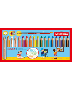 Woody 18 crayons coloris assortis