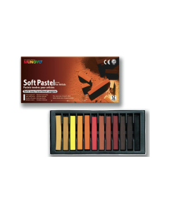 Mungyo 12 demi-pastels secs carrés coloris sanguins assortis