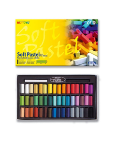 Mungyo 48 demi-pastels secs carrés coloris assortis