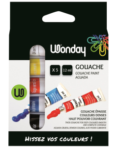 5 tubes gouache 12ml