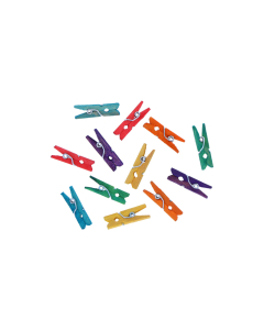 45 mini-pinces à linges 3cm coloris assortis