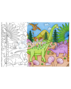 Les dinosaures - coloriage géant 0,35x5m