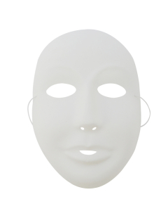 12 masques blancs adultes