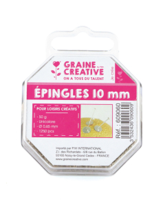 Épingles 10mm pour paillettes boîte 50g