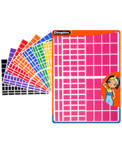 2592 gommettes rectangles tailles et coloris assortis