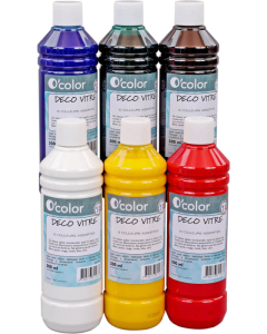 Décovitre 6 flacons 500ml coloris assortis