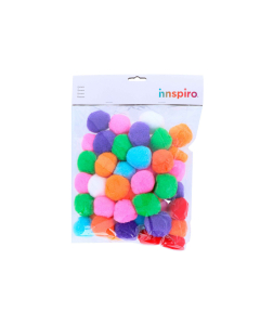 50 pompons 50mm coloris assortis