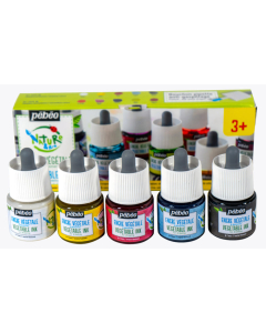 Encre à dessiner végétale 5 flacons 45 ml coloris primaires