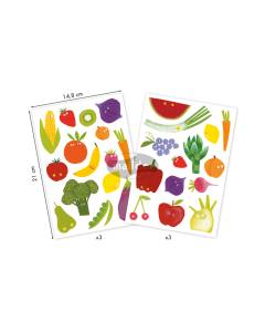 87 gommettes baby fruits et legumes