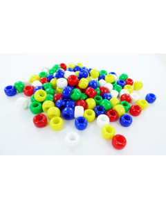 1000 perles cassis plastiques opaques coloris assortis