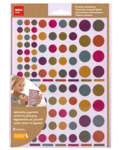 624 gommettes kraft rondes tailles et coloris assortis