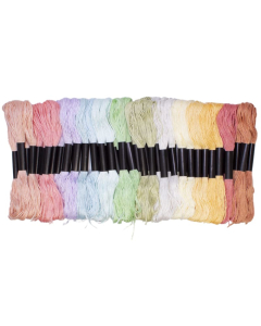 52 fils a tricoter coton 8m coloris pastels