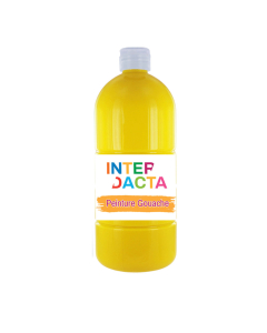 flacon gouache 1l coloris jaune primaire