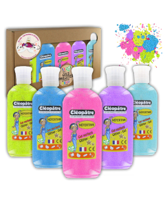 5 gels paillettes 100ml coloris neons assortis