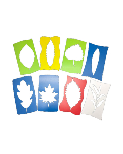8 pochoirs feuilles plastique recycle