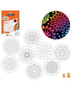 8 pochoirs mandala