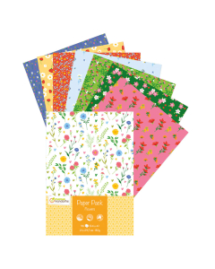96f papier imprimés 21x29,7cm motifs fleurs