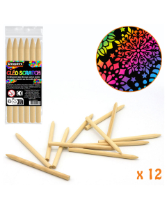 12 batonnets a gratter xl non pointus