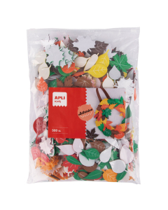 500 gommettes mousse adhesive feuilles assorties