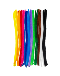 chenille 6mm 36 brins l30cm 12 coloris assortis