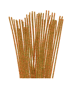 25 chenilles metalliques or 6mmx30cm