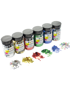 maxi paillettes 6mm classpack 6 pots 150g coloris assortis