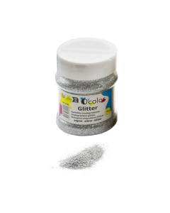 paillettes biodegradables ultra fines flacon 100g coloris argent