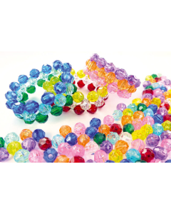 1600 perles plastiques rondes à facette