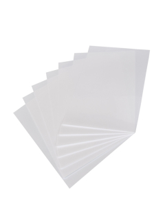 7 feuilles plastique fou blanches 20x30cm