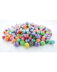 750 perles plastiques rondes multi pointe argentés