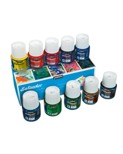 Peinture tissus clairs 10 flacons 45ml assortis