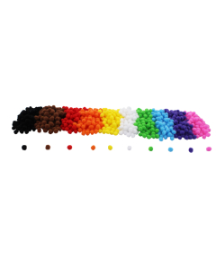 1000 pompons 10mm coloris assortis